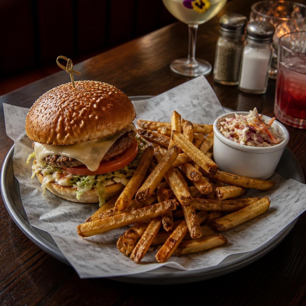 Burgers and skin-on fries