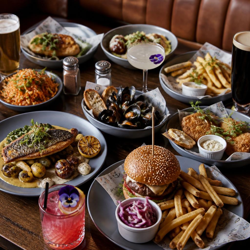 Modern British, seafood and brasserie plates